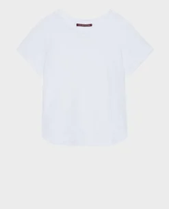 Femme Comptoir des Cotonniers Amandine - T-Shirt Col Rond En Lin