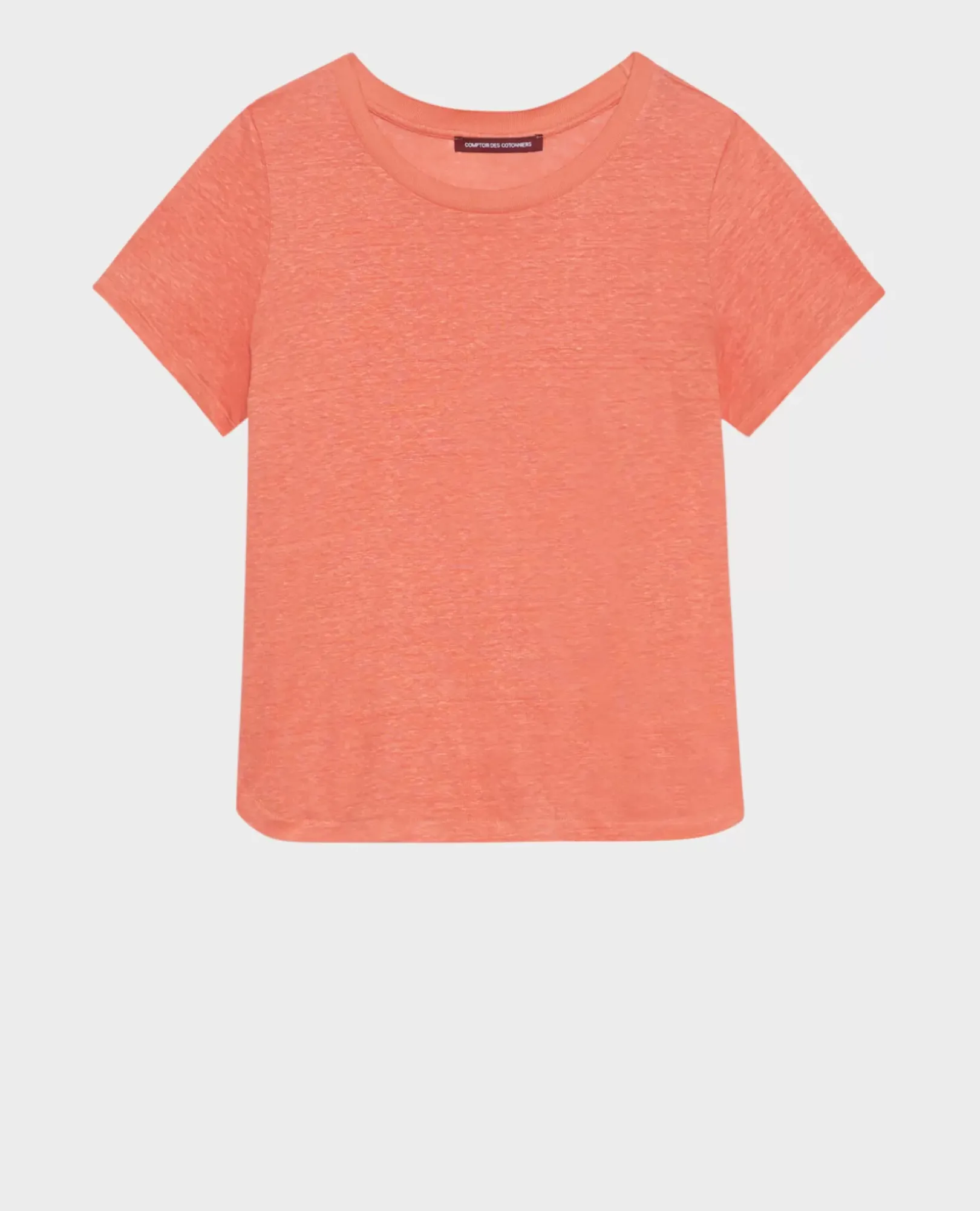 Femme Comptoir des Cotonniers Amandine - T-Shirt Col Rond En Lin