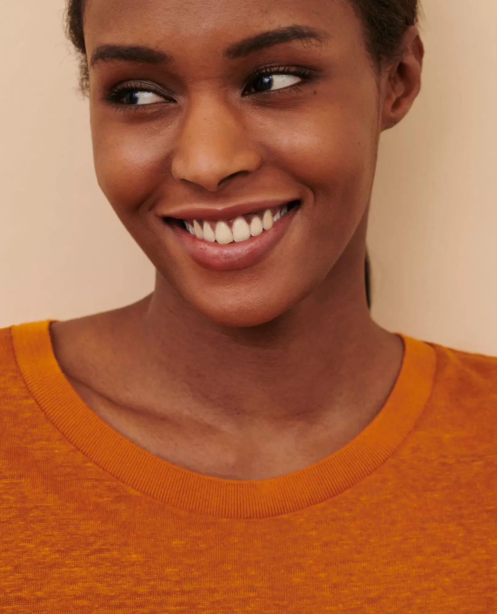Femme Comptoir des Cotonniers Amandine - T-Shirt Col Rond En Lin