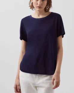 Femme Comptoir des Cotonniers Amandine - T-Shirt Col Rond En Lin