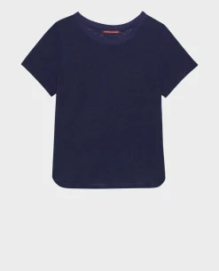 Femme Comptoir des Cotonniers Amandine - T-Shirt Col Rond En Lin