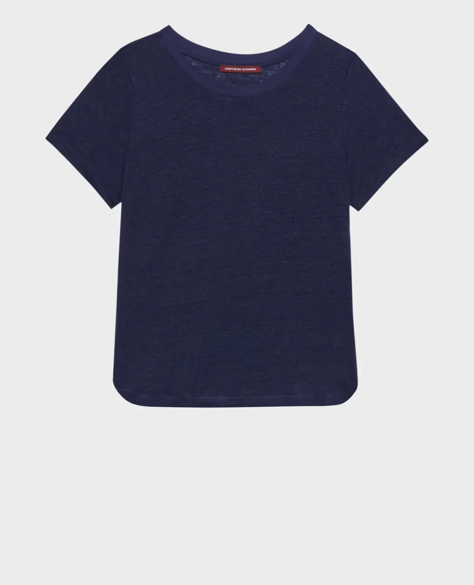 Femme Comptoir des Cotonniers Amandine - T-Shirt Col Rond En Lin