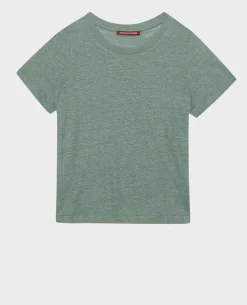 Femme Comptoir des Cotonniers Amandine - T-Shirt Col Rond En Lin