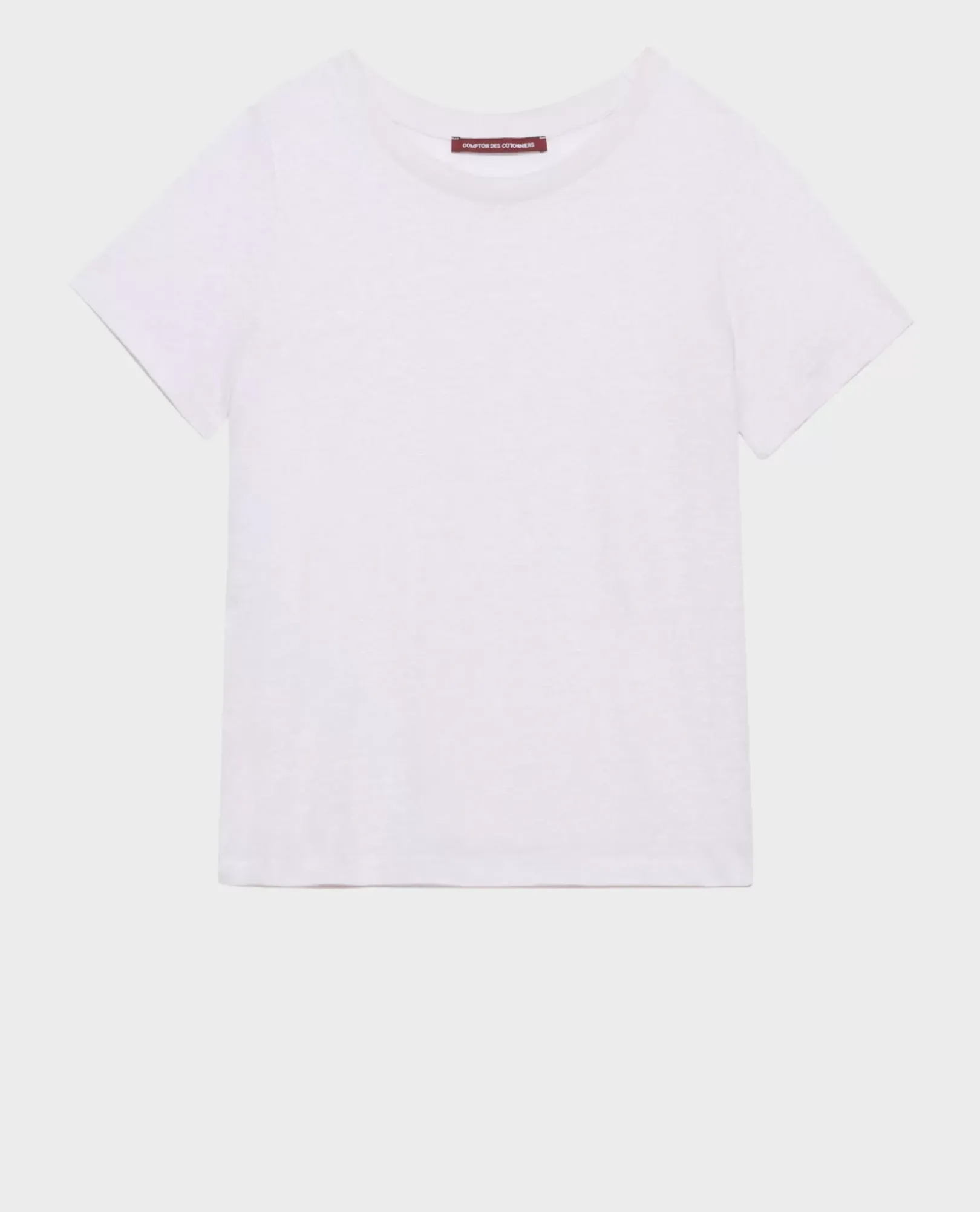 Femme Comptoir des Cotonniers Amandine - T-Shirt Col Rond En Lin
