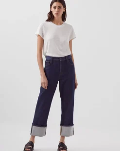 Femme Comptoir des Cotonniers Ava - Jean Straight Selvedge