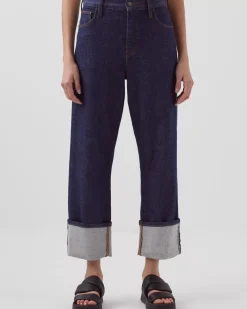 Femme Comptoir des Cotonniers Ava - Jean Straight Selvedge