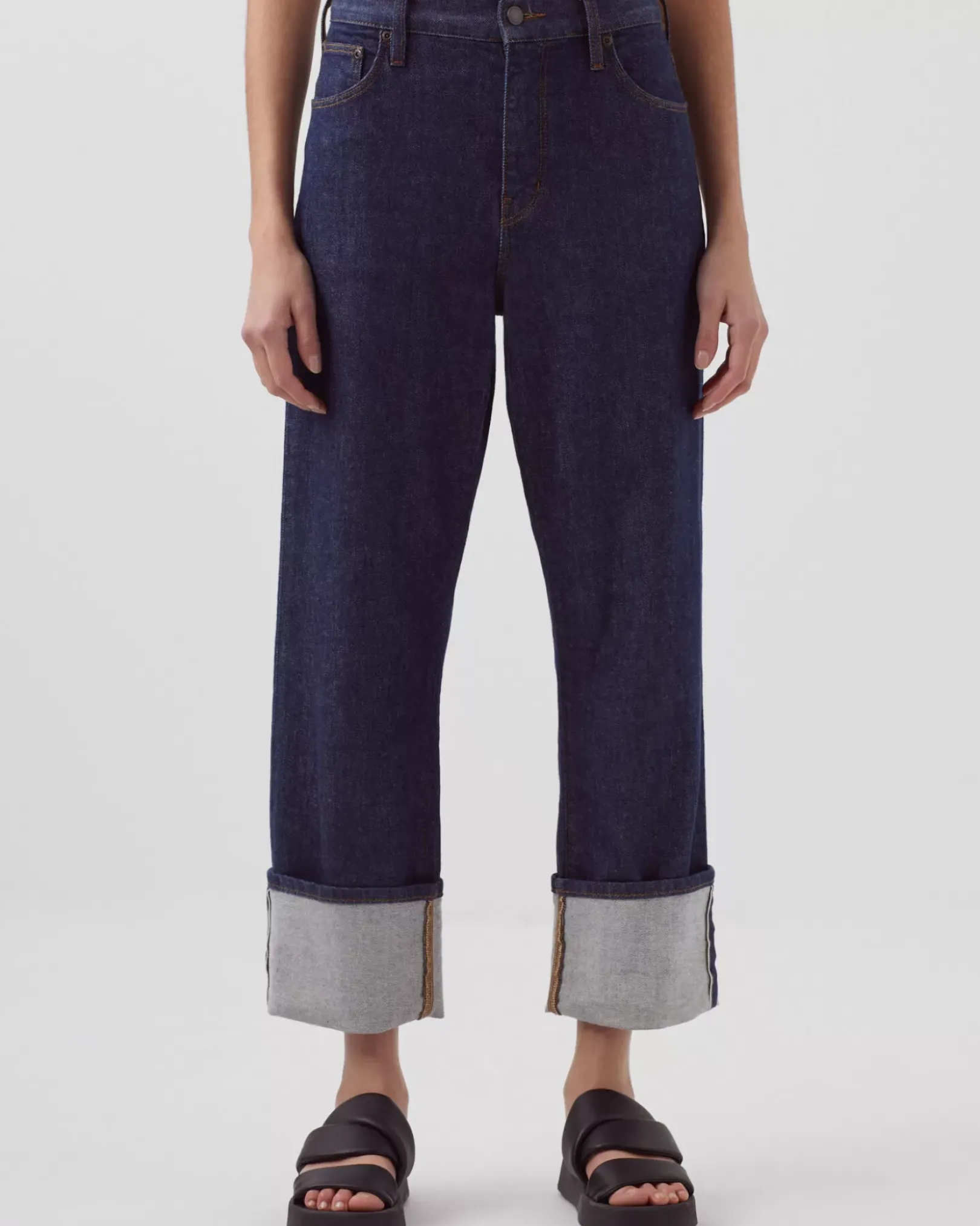 Femme Comptoir des Cotonniers Ava - Jean Straight Selvedge