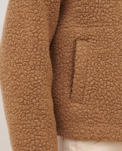 Femme Comptoir des Cotonniers Blouson Court En Laine Melangee