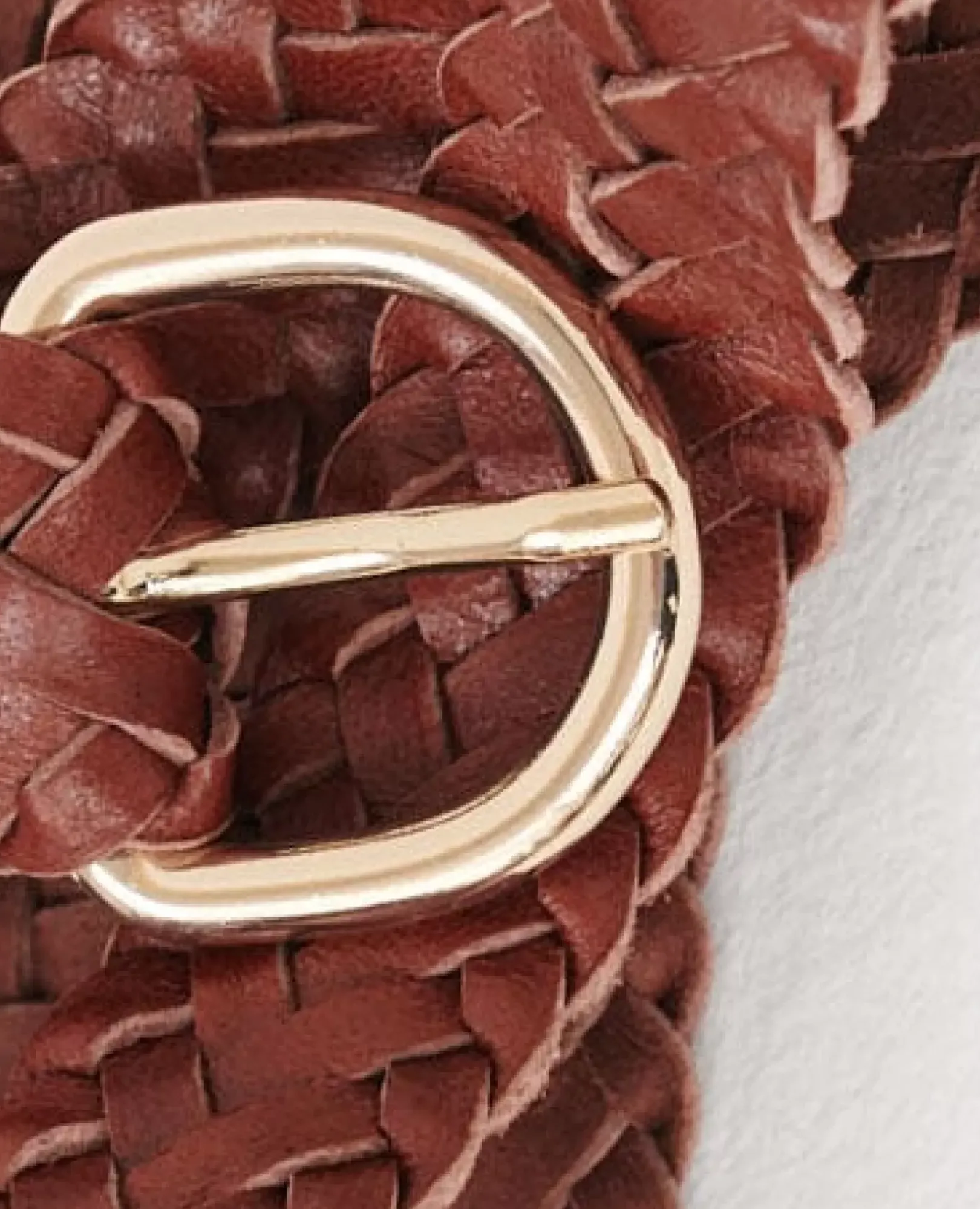 Femme Comptoir des Cotonniers Ceinture Fine Tressee En Cuir