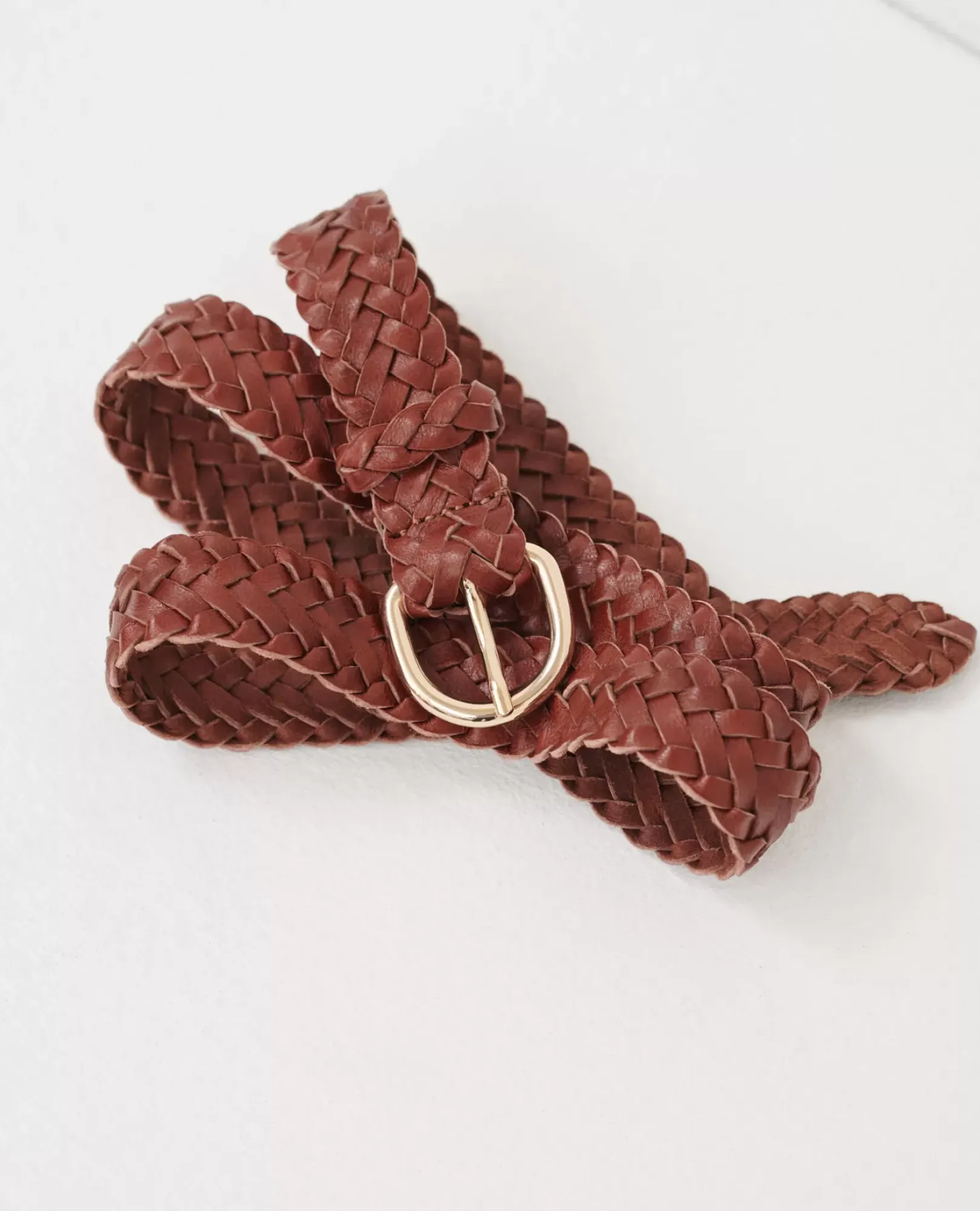 Femme Comptoir des Cotonniers Ceinture Fine Tressee En Cuir