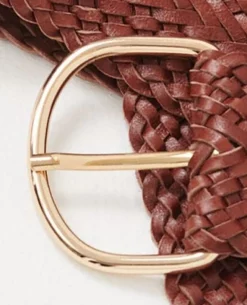 Femme Comptoir des Cotonniers Ceinture Large Tressee En Cuir