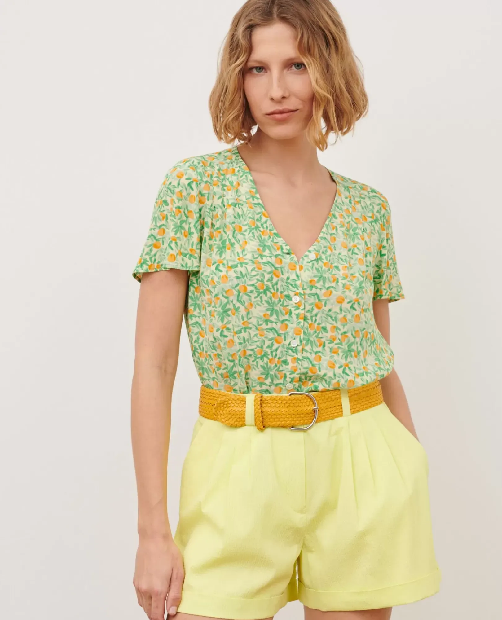 Femme Comptoir des Cotonniers Ceinture Large Tressee En Cuir