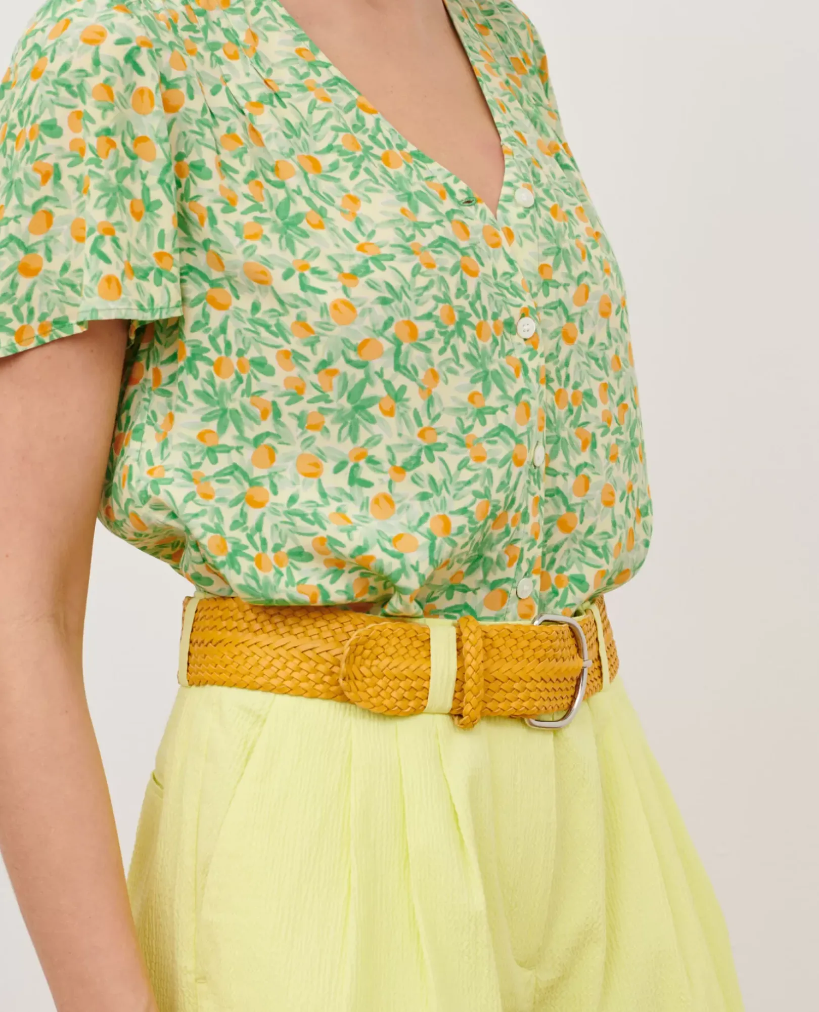 Femme Comptoir des Cotonniers Ceinture Large Tressee En Cuir