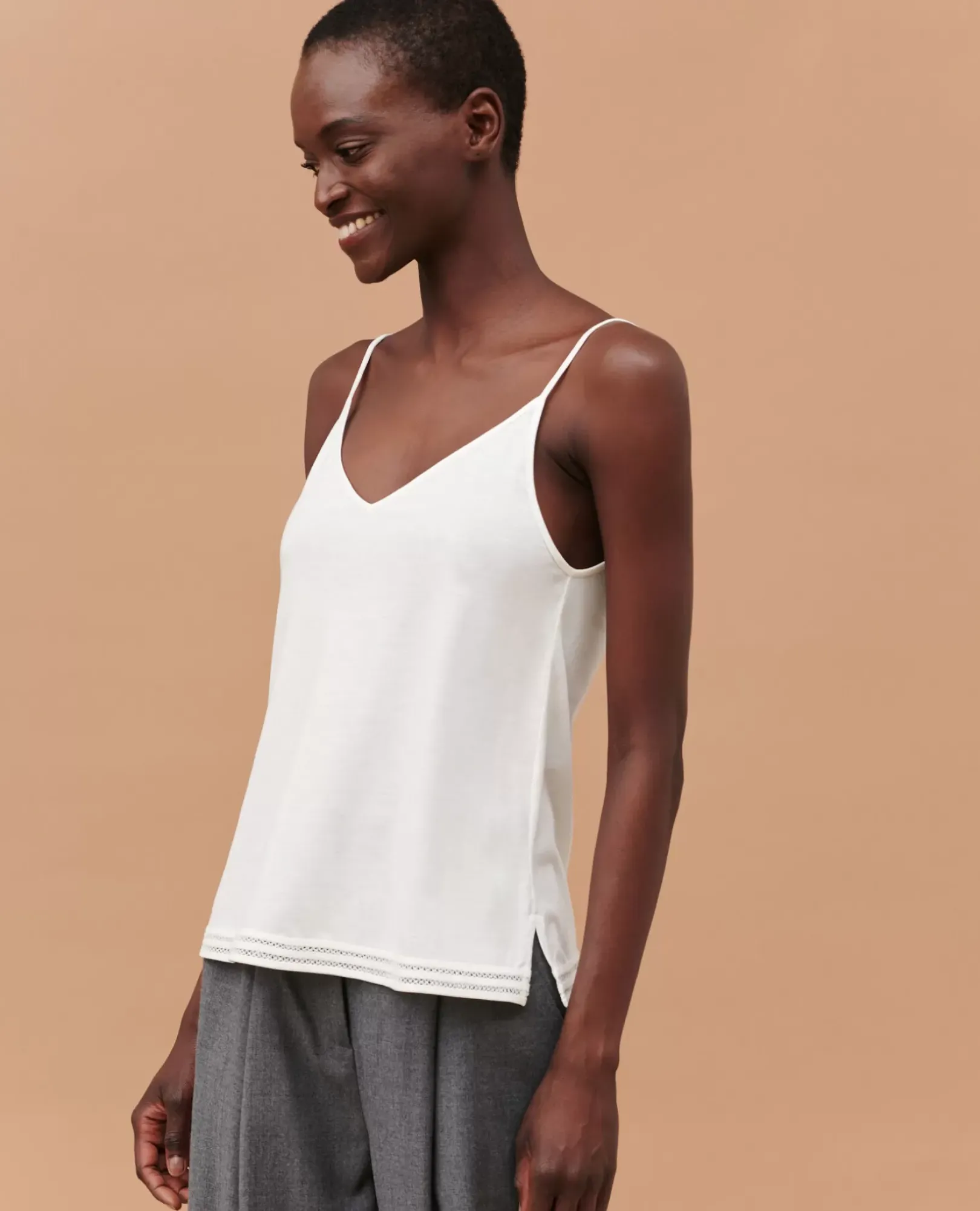 Femme Comptoir des Cotonniers Debardeur En Coton Melange