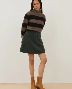 Femme Comptoir des Cotonniers Jupe Courte En Velours Cotele