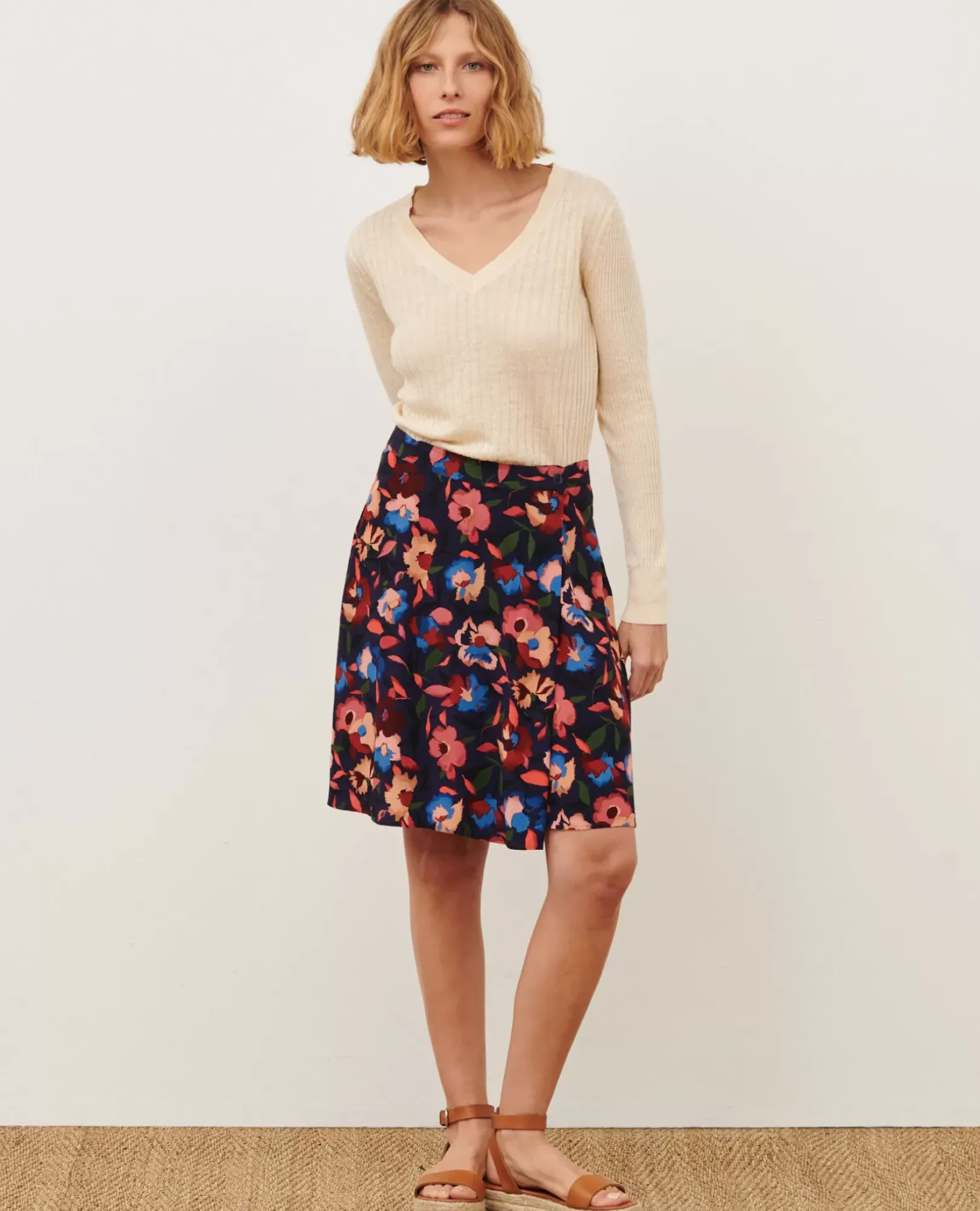Femme Comptoir des Cotonniers Jupe Courte Imprimee