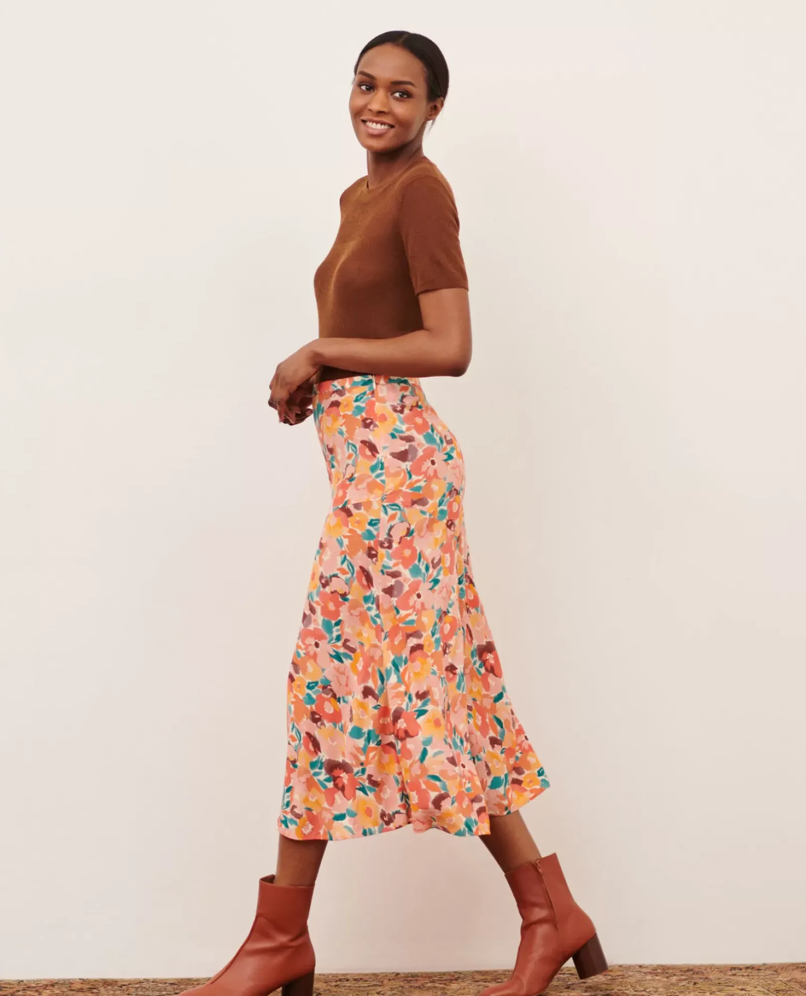 Femme Comptoir des Cotonniers Jupe Fluide Imprimee