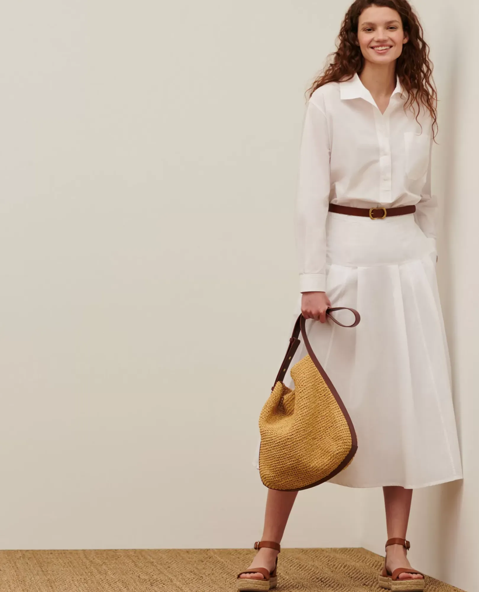 Femme Comptoir des Cotonniers Jupe Longue En Coton