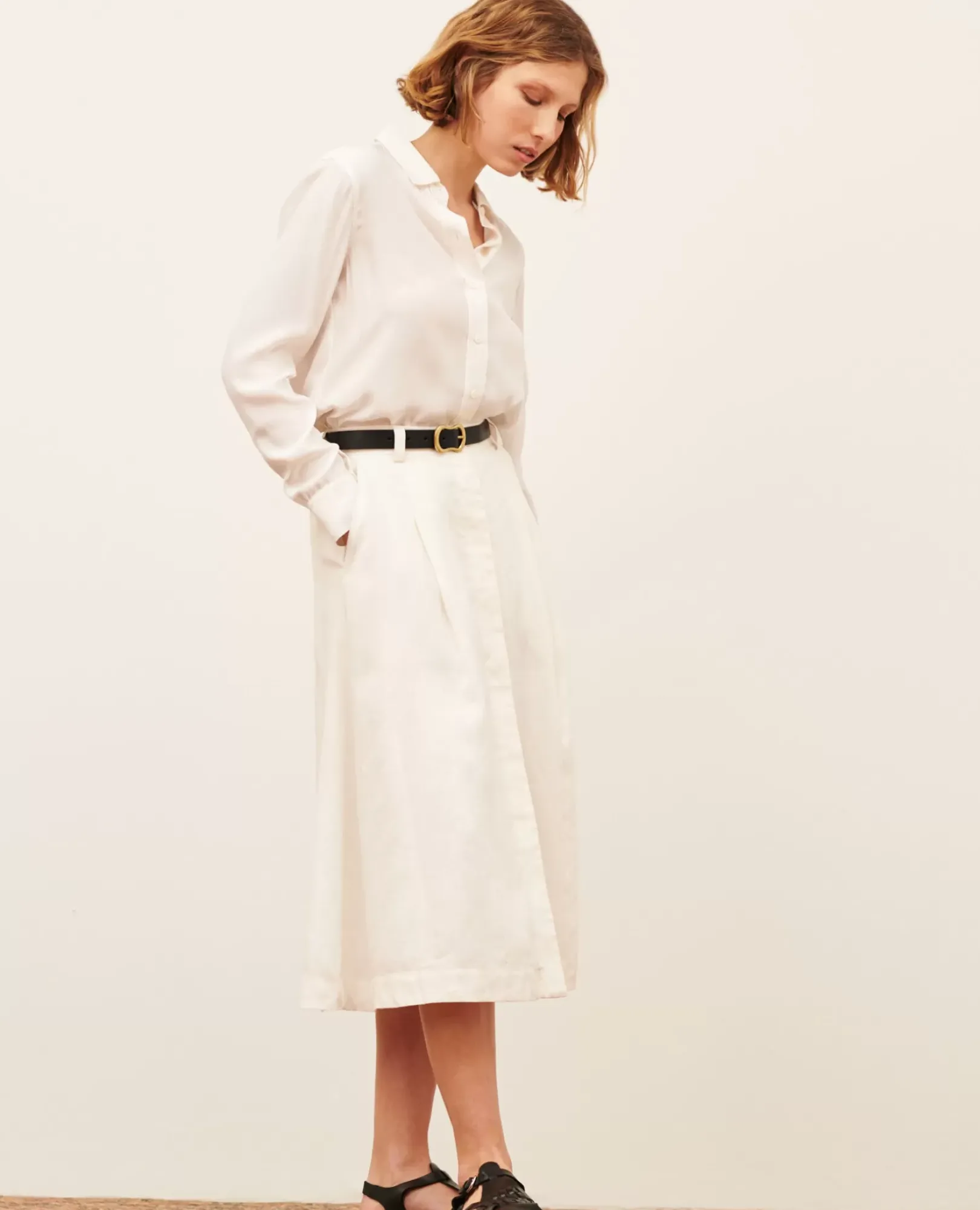 Femme Comptoir des Cotonniers Jupe Longue En Lin