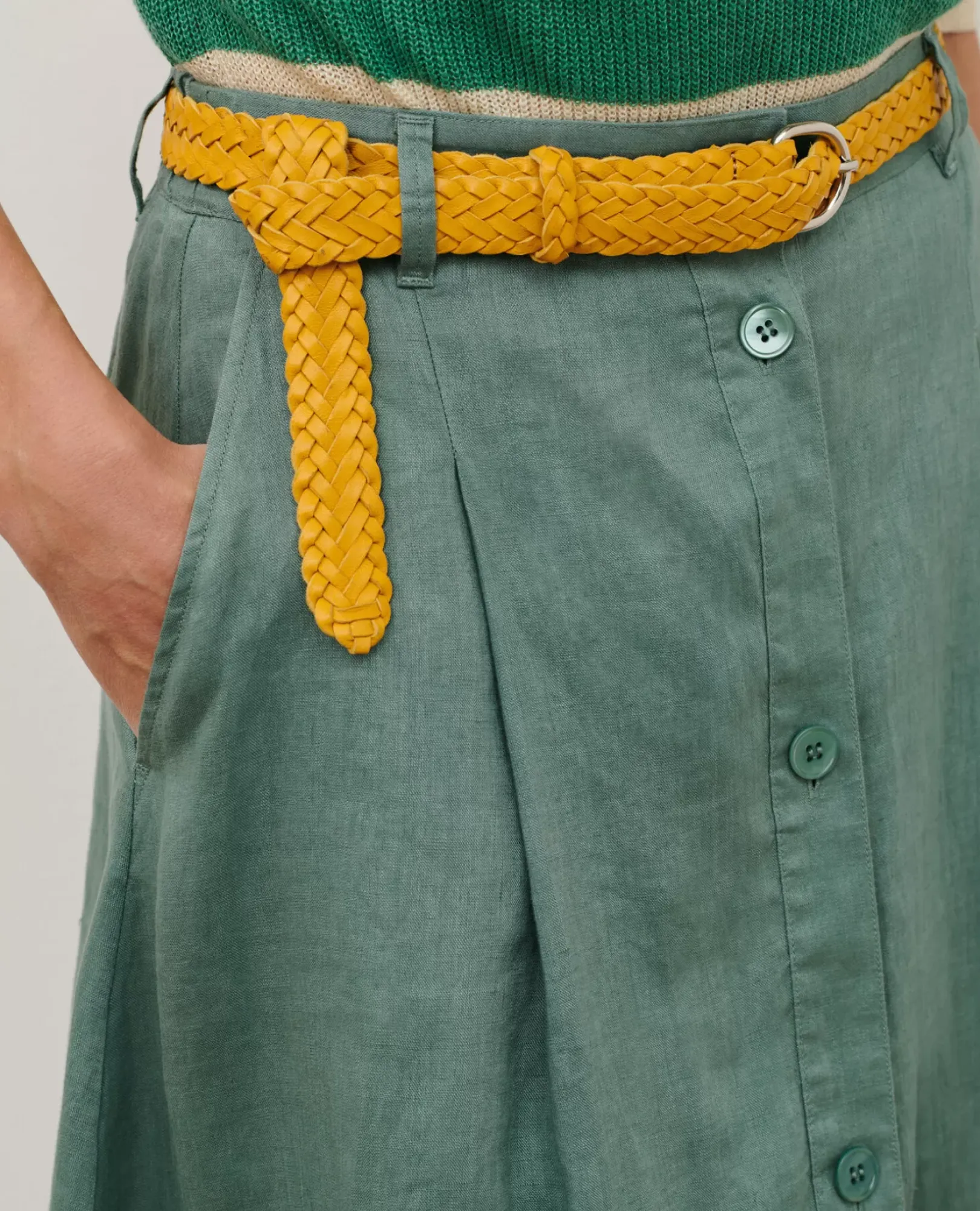 Femme Comptoir des Cotonniers Jupe Midi En Lin