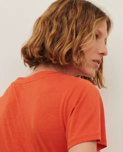 Femme Comptoir des Cotonniers Lea - T-Shirt Fluide Col V