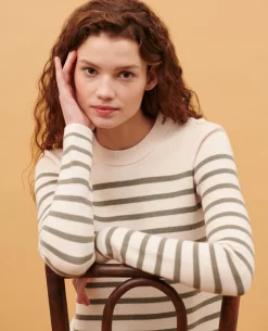 Femme Comptoir des Cotonniers Maddy - Pull Marin En Laine Merinos