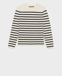 Femme Comptoir des Cotonniers Maddy - Pull Marin En Laine Merinos