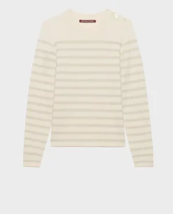 Femme Comptoir des Cotonniers Maddy - Pull Marin En Laine Merinos