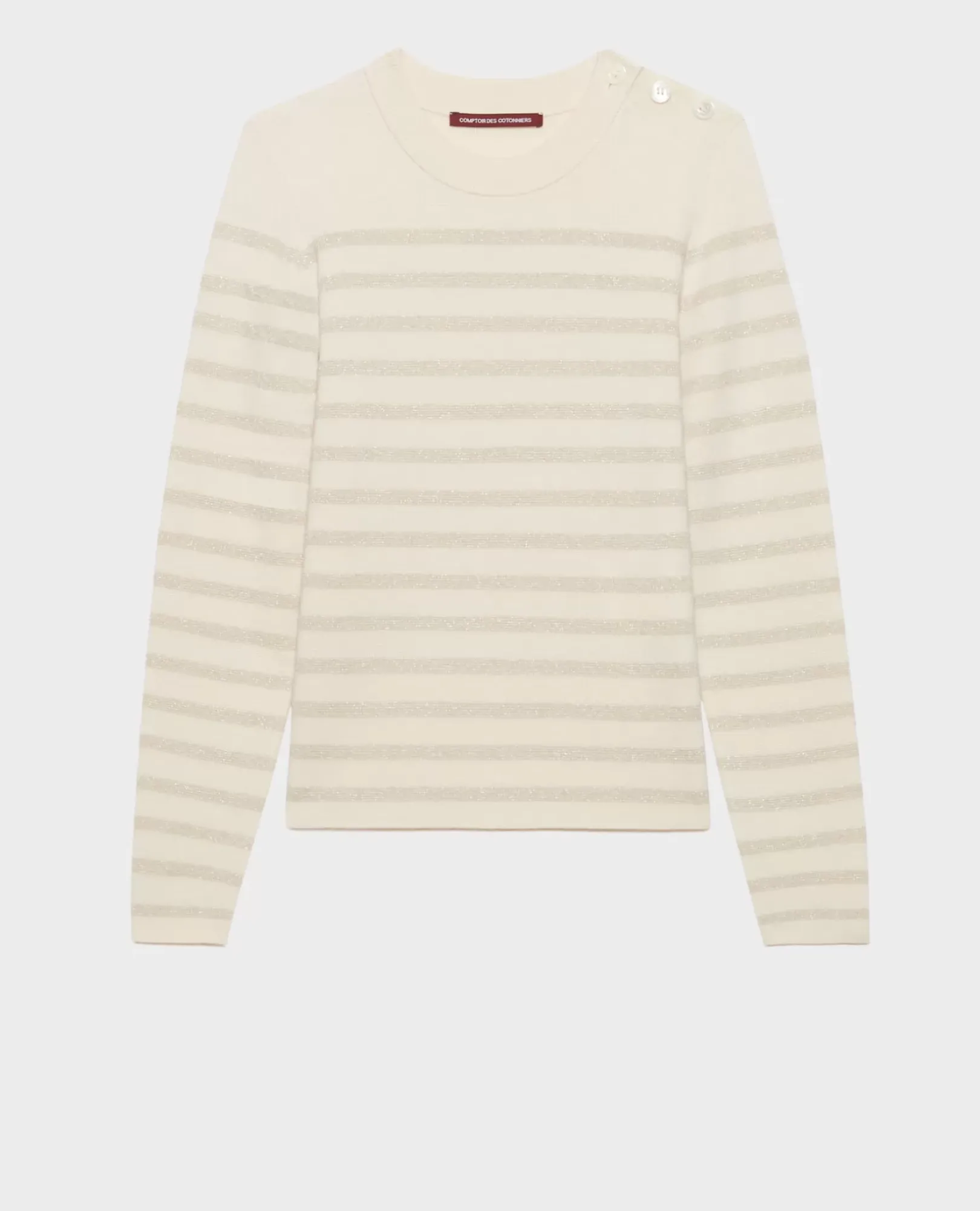 Femme Comptoir des Cotonniers Maddy - Pull Marin En Laine Merinos