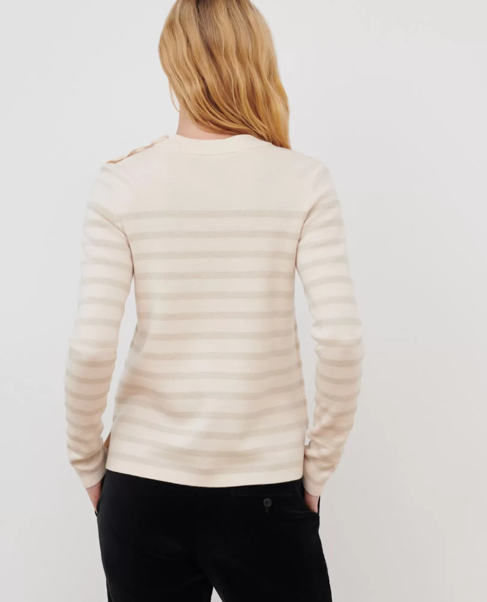 Femme Comptoir des Cotonniers Maddy - Pull Marin En Laine Merinos