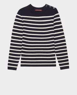 Femme Comptoir des Cotonniers Maddy - Pull Marin En Laine Merinos