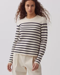 Femme Comptoir des Cotonniers Maddy - Pull Marin En Laine Merinos