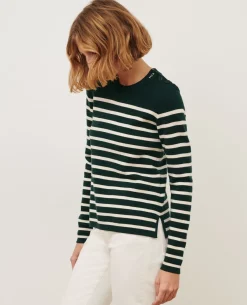 Femme Comptoir des Cotonniers Maddy - Pull Marin En Laine Merinos