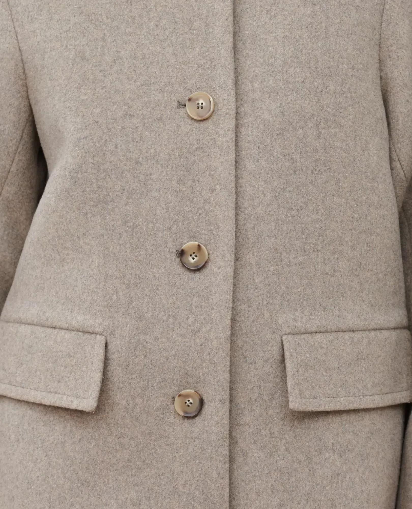 Femme Comptoir des Cotonniers Manteau Court En Laine Melangee