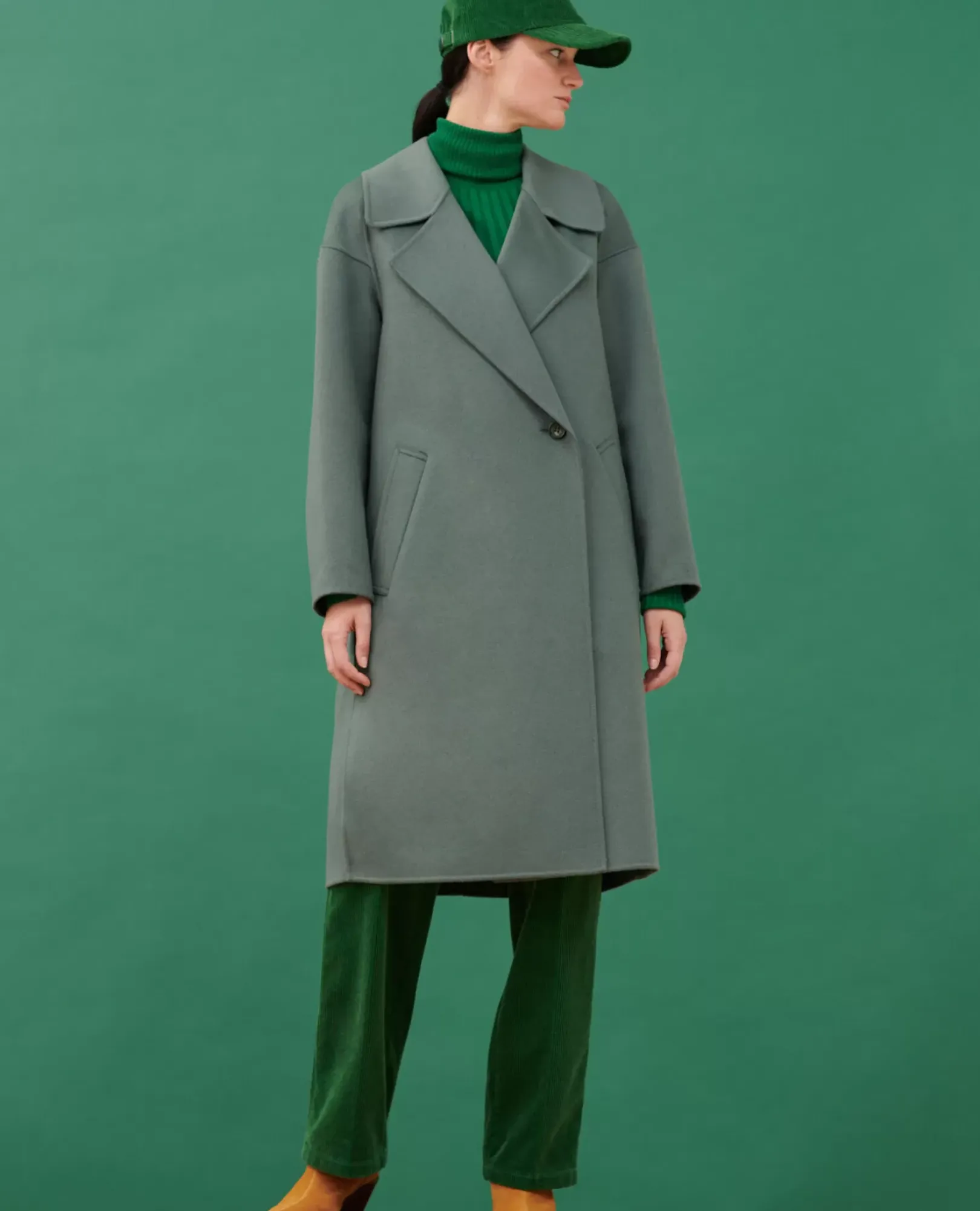 Femme Comptoir des Cotonniers Manteau Double Face Laine Et Cachemire