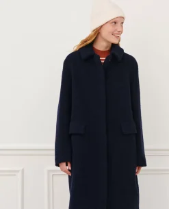 Femme Comptoir des Cotonniers Manteau Long En Laine Melangee