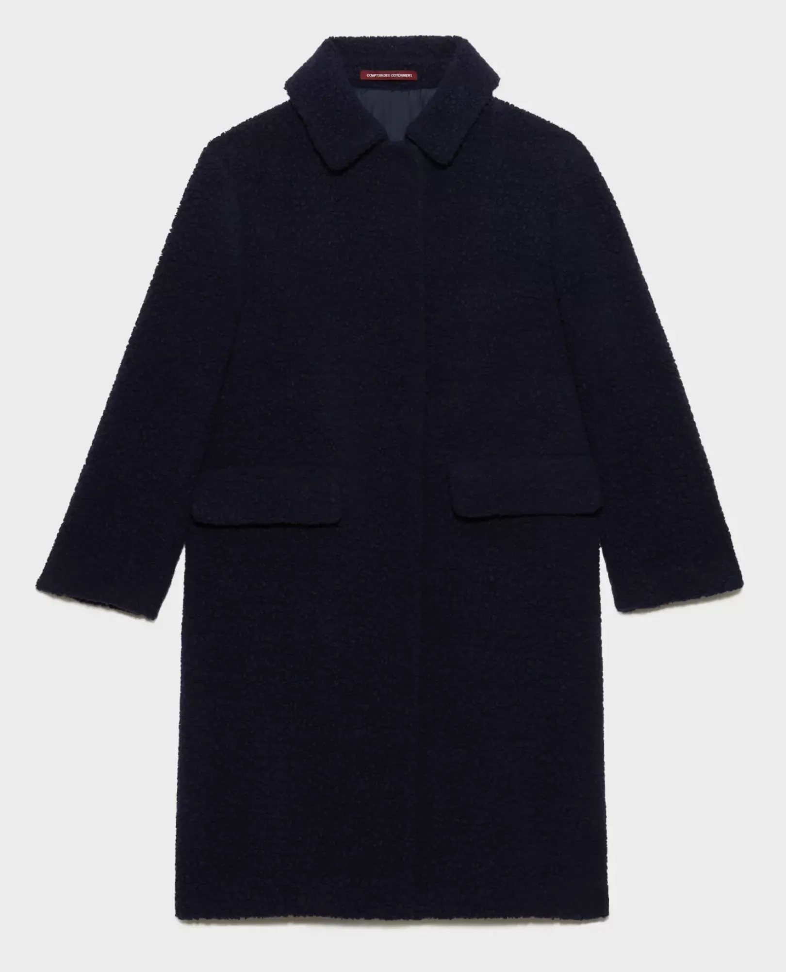Femme Comptoir des Cotonniers Manteau Long En Laine Melangee