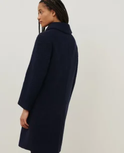 Femme Comptoir des Cotonniers Manteau Long En Laine Melangee