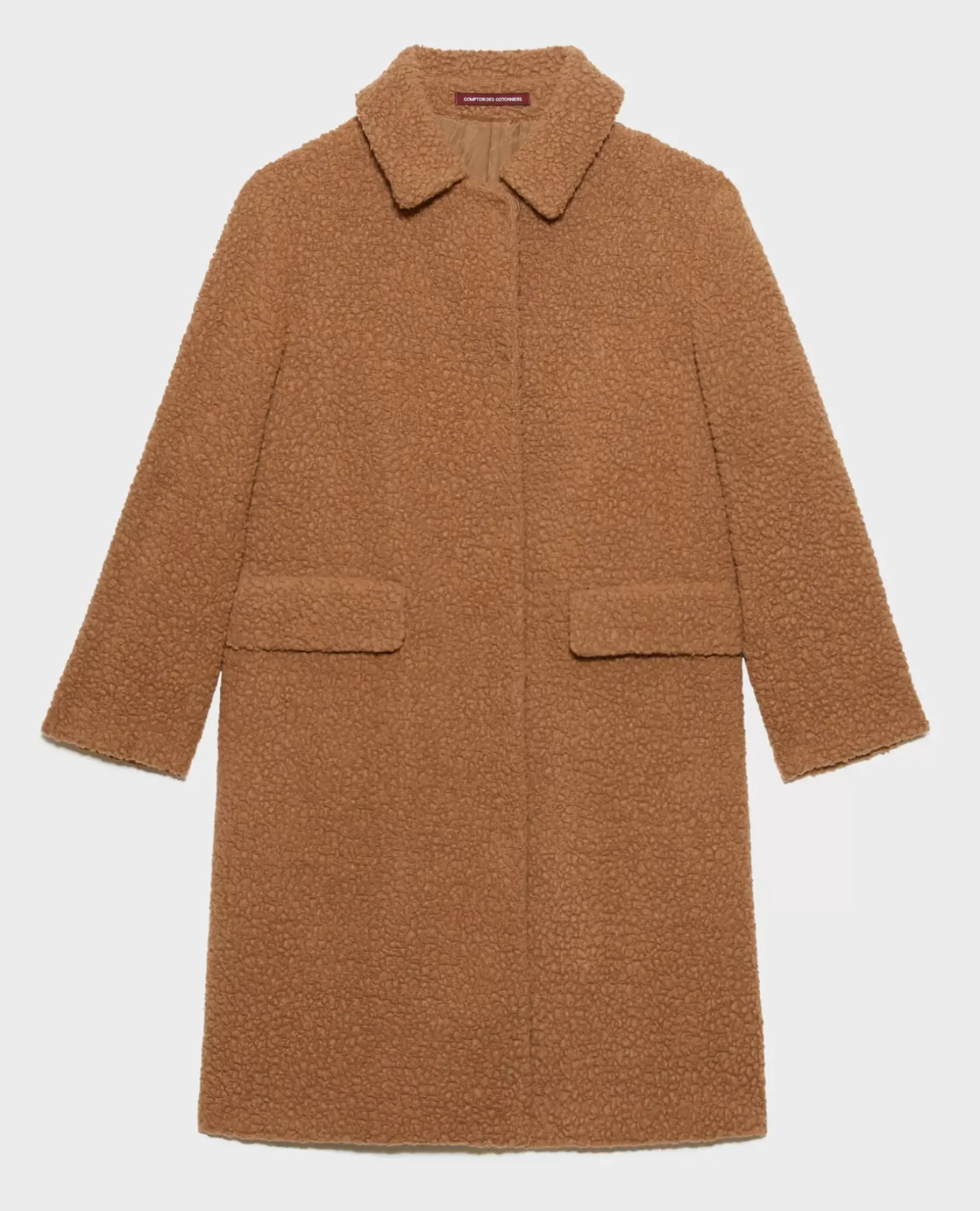 Femme Comptoir des Cotonniers Manteau Long En Laine Melangee