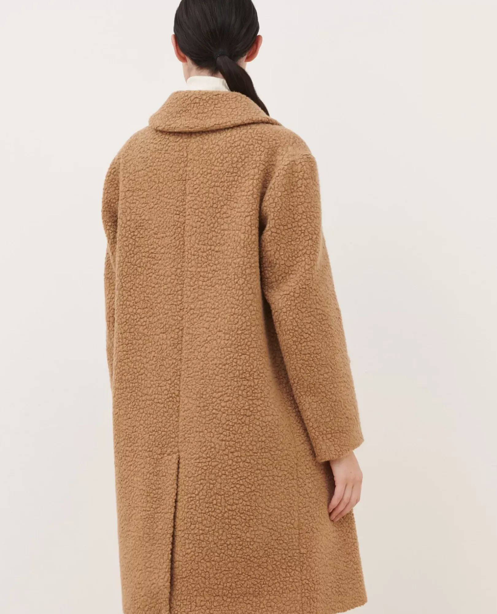 Femme Comptoir des Cotonniers Manteau Long En Laine Melangee
