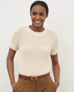 Femme Comptoir des Cotonniers Pull A Manches Courtes En Coton