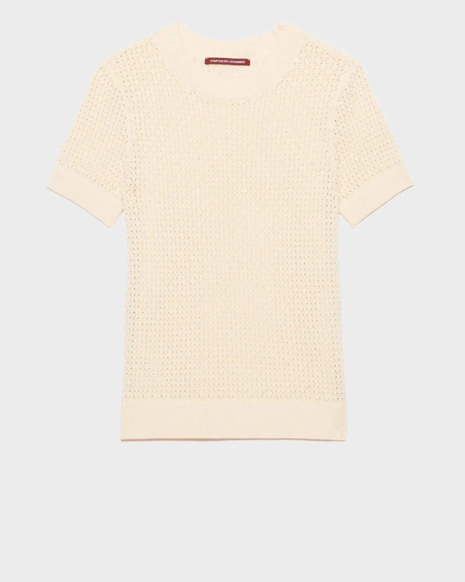 Femme Comptoir des Cotonniers Pull A Manches Courtes En Coton