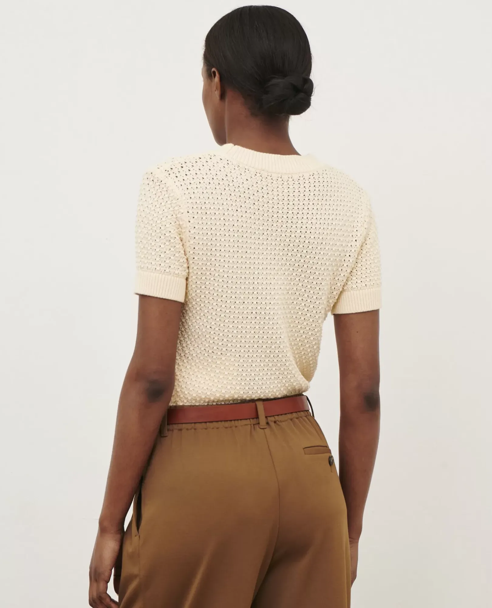 Femme Comptoir des Cotonniers Pull A Manches Courtes En Coton