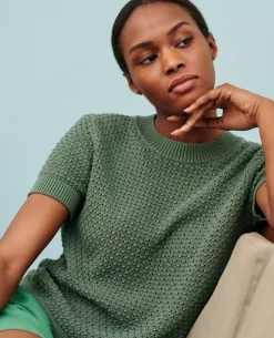 Femme Comptoir des Cotonniers Pull A Manches Courtes En Coton