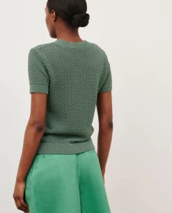 Femme Comptoir des Cotonniers Pull A Manches Courtes En Coton