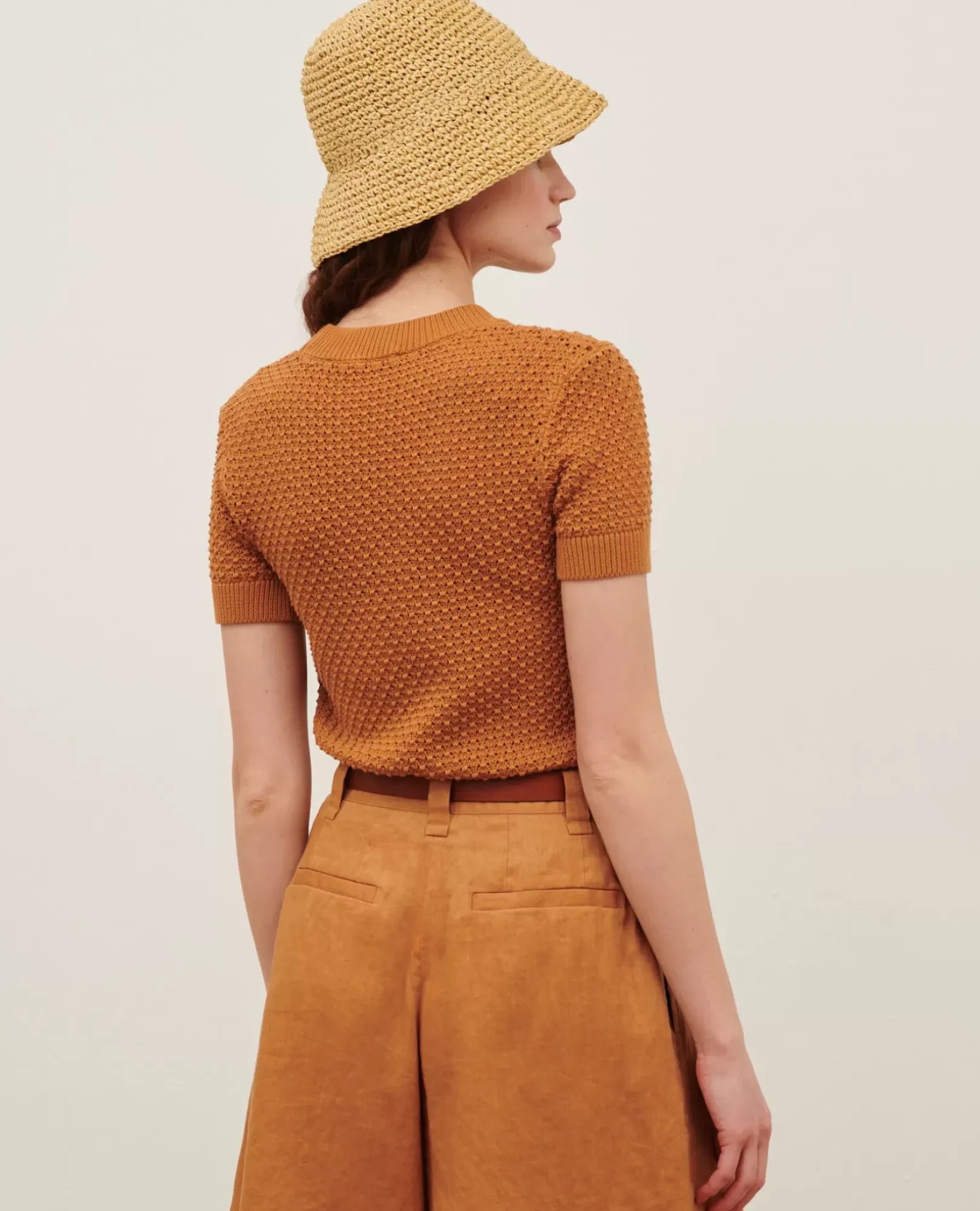 Femme Comptoir des Cotonniers Pull A Manches Courtes En Coton