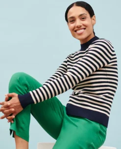 Femme Comptoir des Cotonniers Pull A Rayures En Laine Merinos