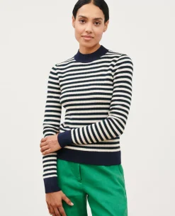 Femme Comptoir des Cotonniers Pull A Rayures En Laine Merinos
