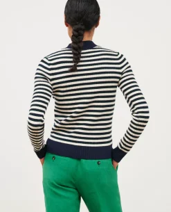 Femme Comptoir des Cotonniers Pull A Rayures En Laine Merinos