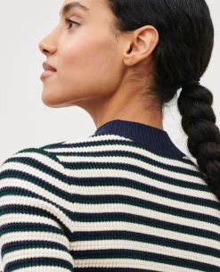 Femme Comptoir des Cotonniers Pull A Rayures En Laine Merinos